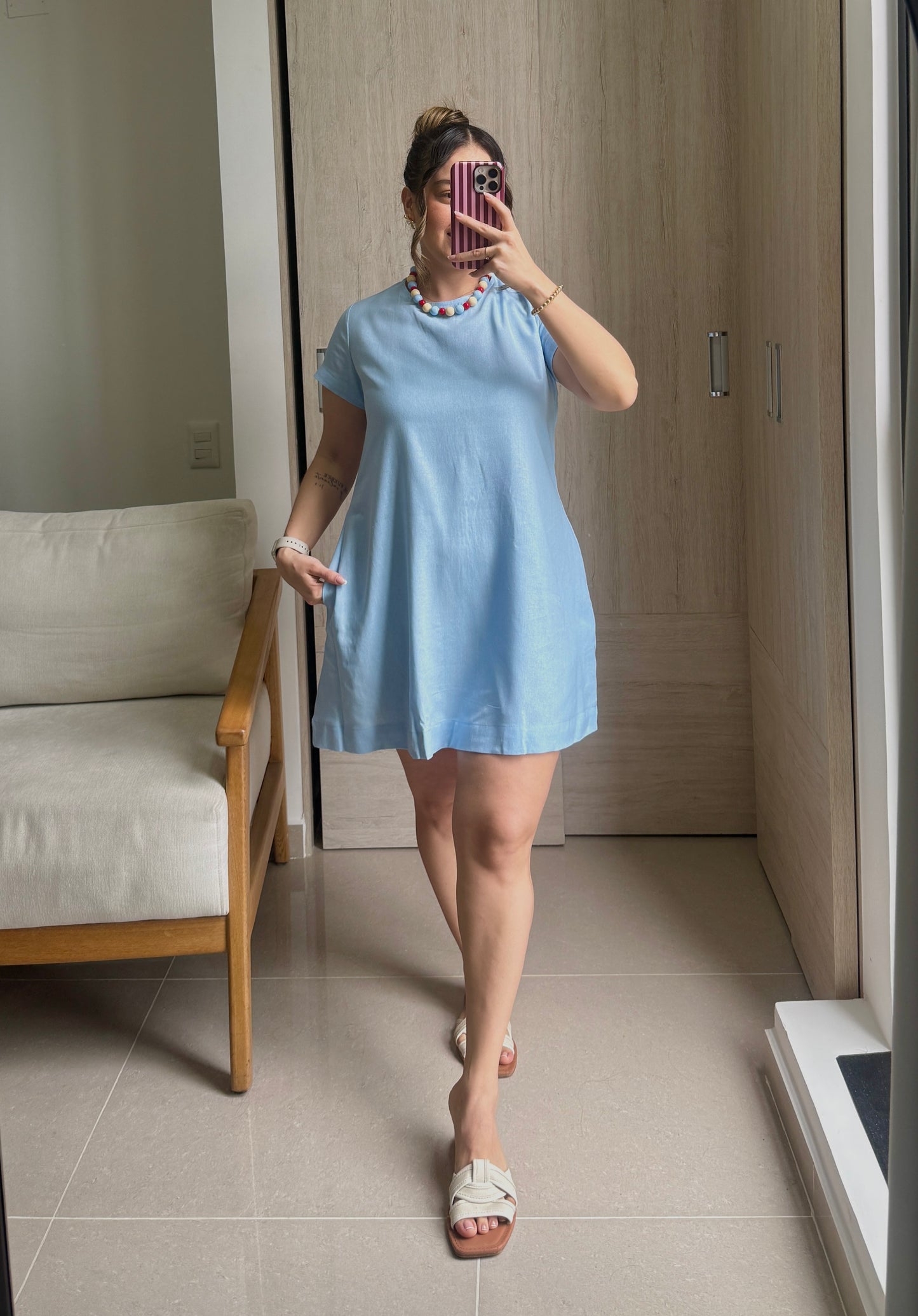 Vestido Dallas Celeste
