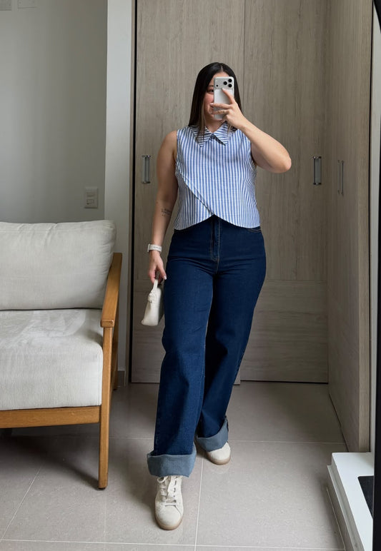 Blusa Sofia rayas Azules
