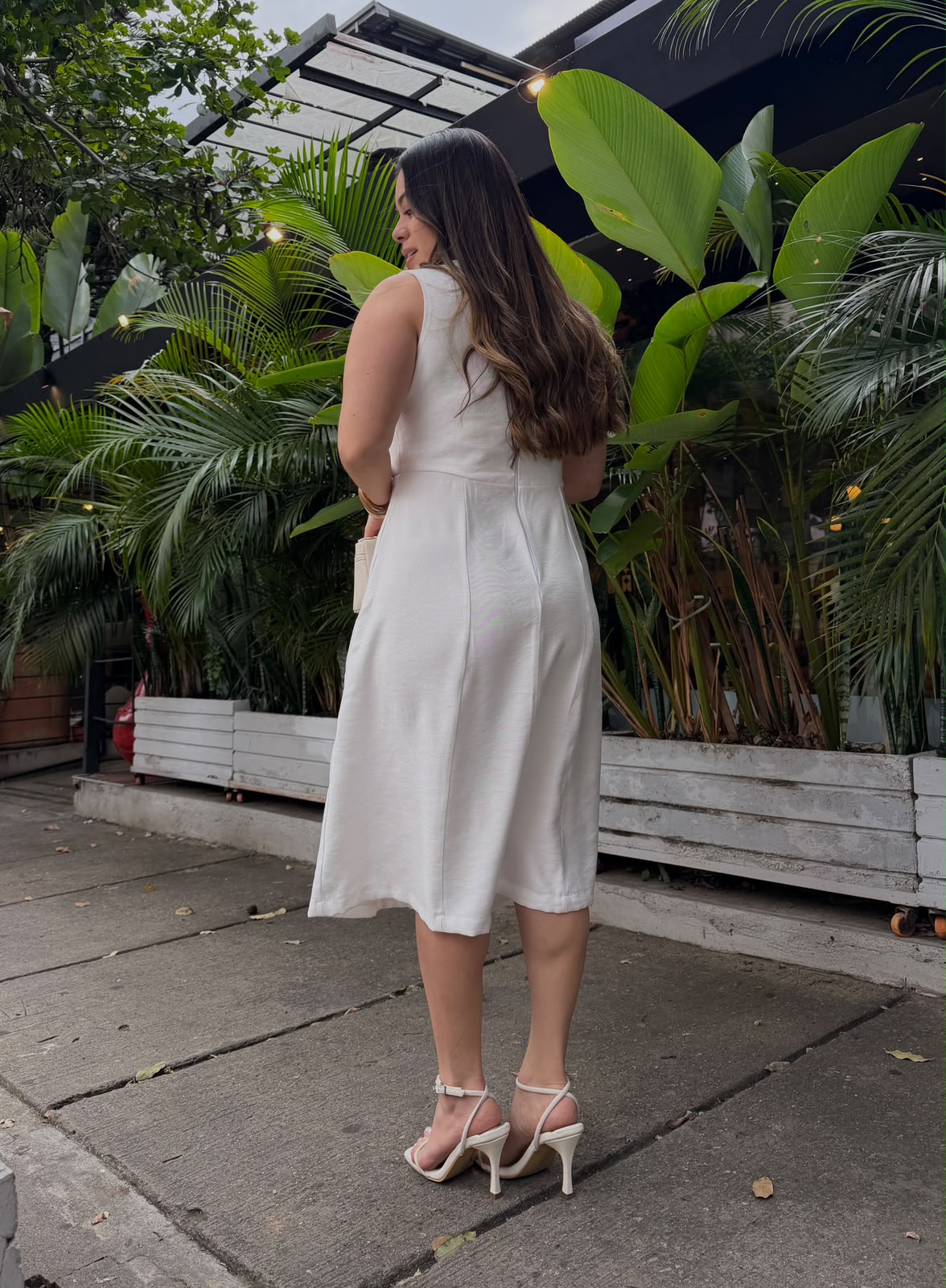 Vestido midi Barichara color marfil