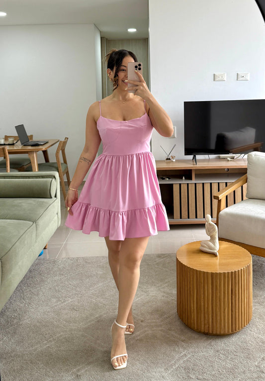 Vestido Amaranta Rosado