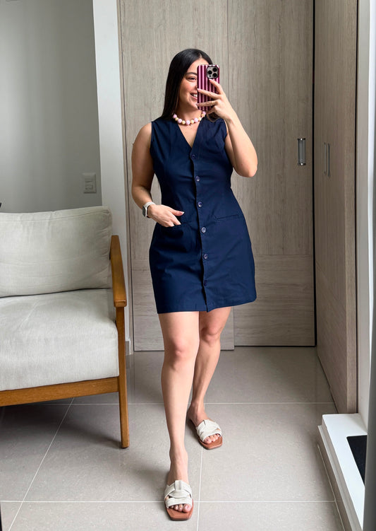 Vestido Velvet Azul