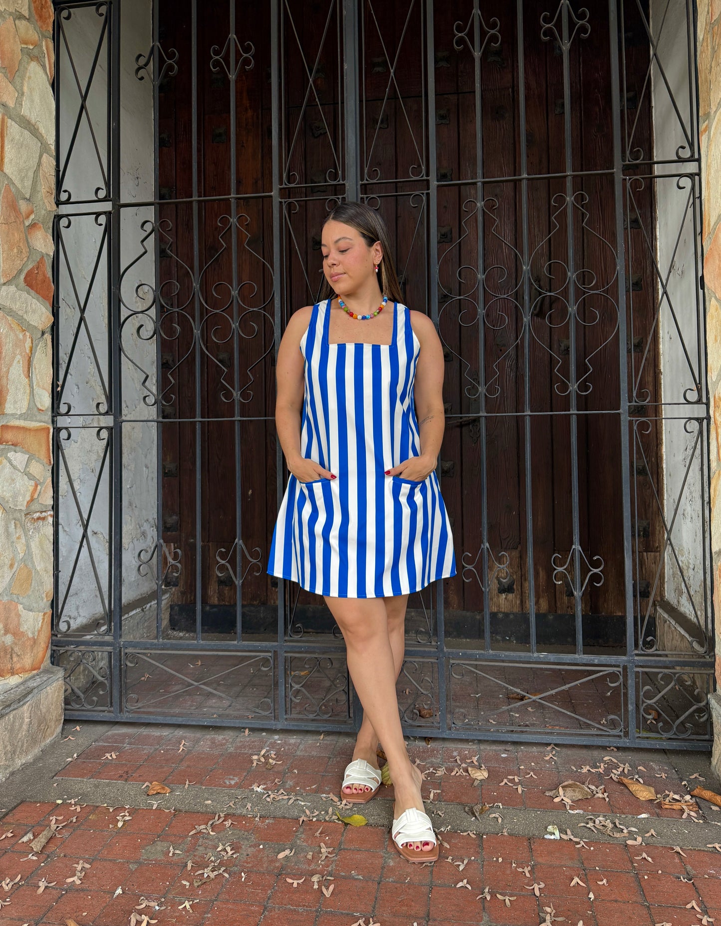 Vestido Marina Rayas Azules