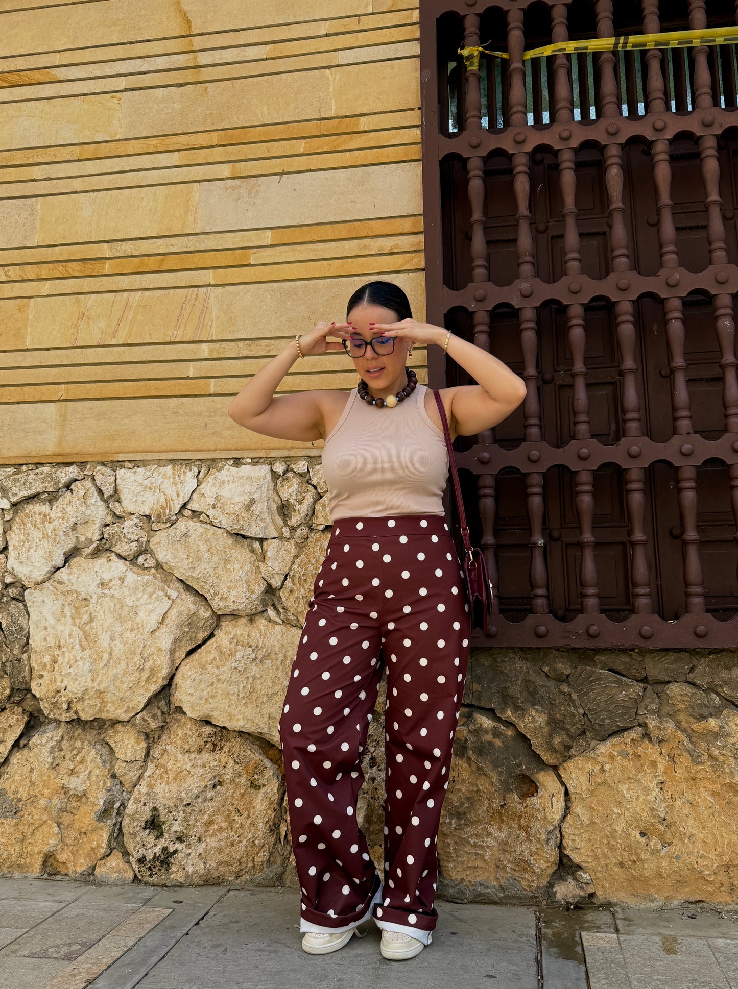 Pantalón Lunares Chocolate