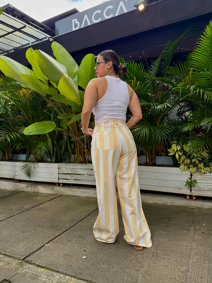 Pantalón Santorini Rayas Amarillo