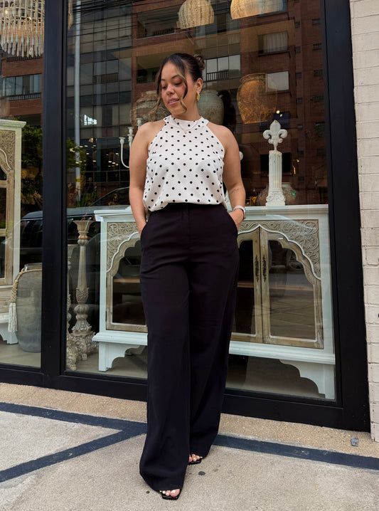 Blusa Sylvie Lunares Marfil