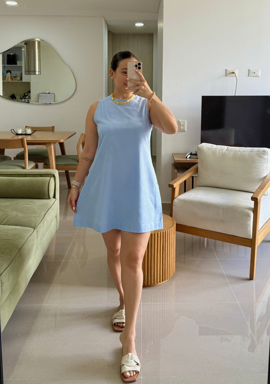 Vestido Denver Celeste