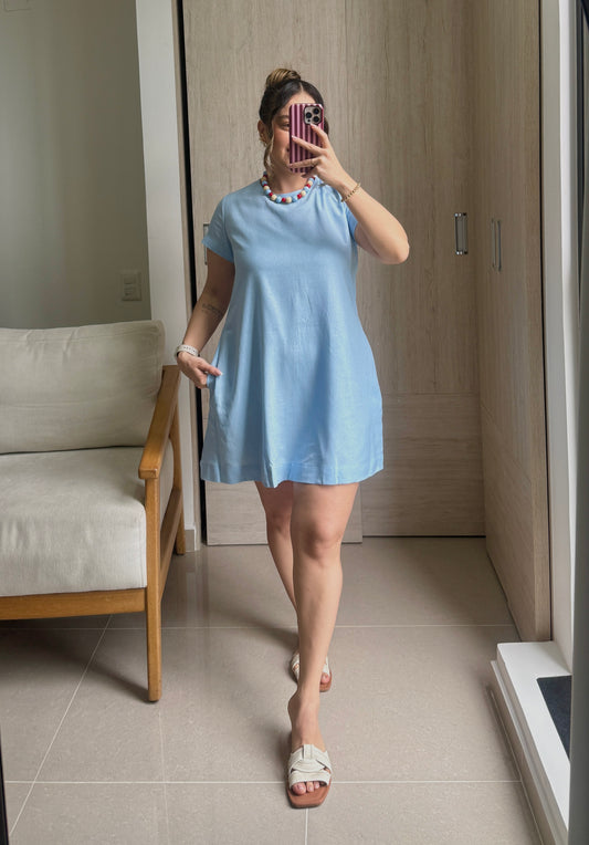 Vestido Dallas Celeste