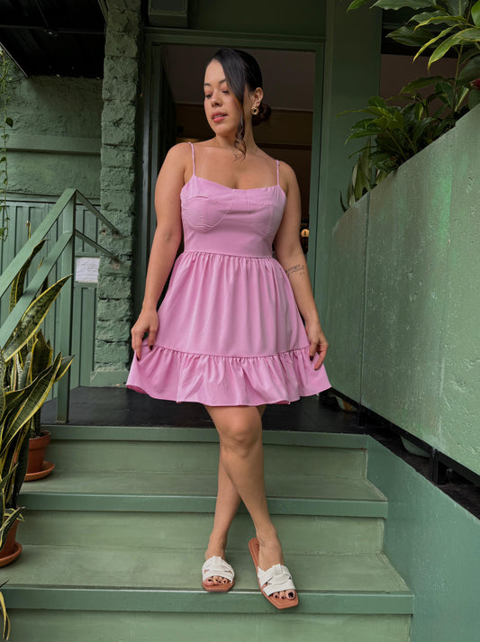 Vestido Amaranta Rosado