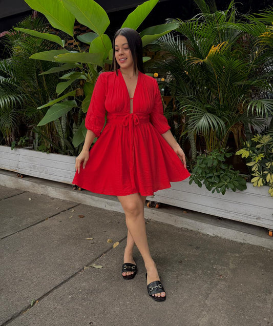 Vestido Aura Rojo