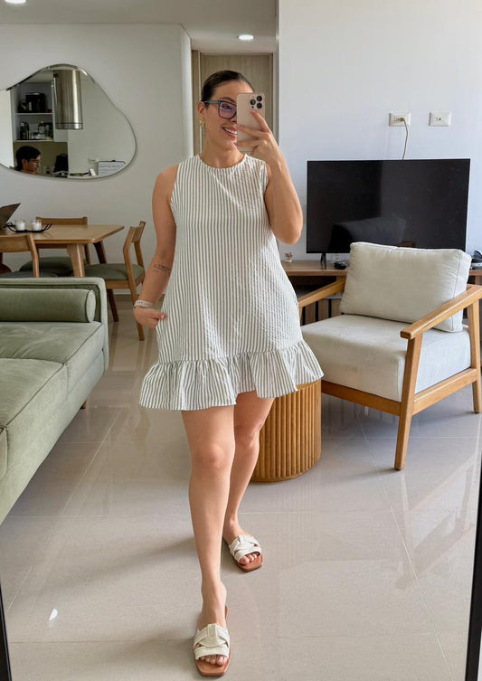 Vestido Eli Rayas Verdes