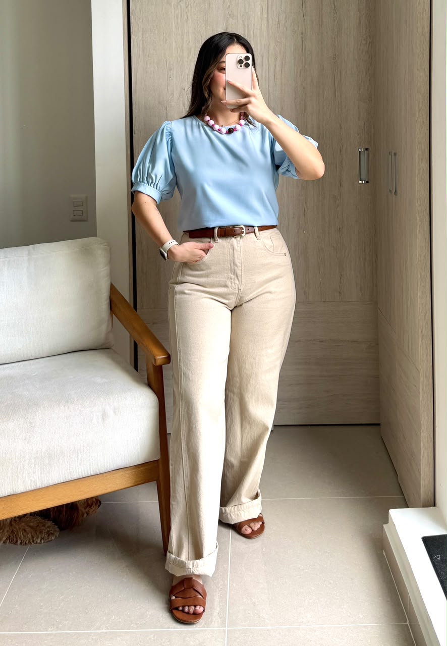 Blusa Elisa Celeste