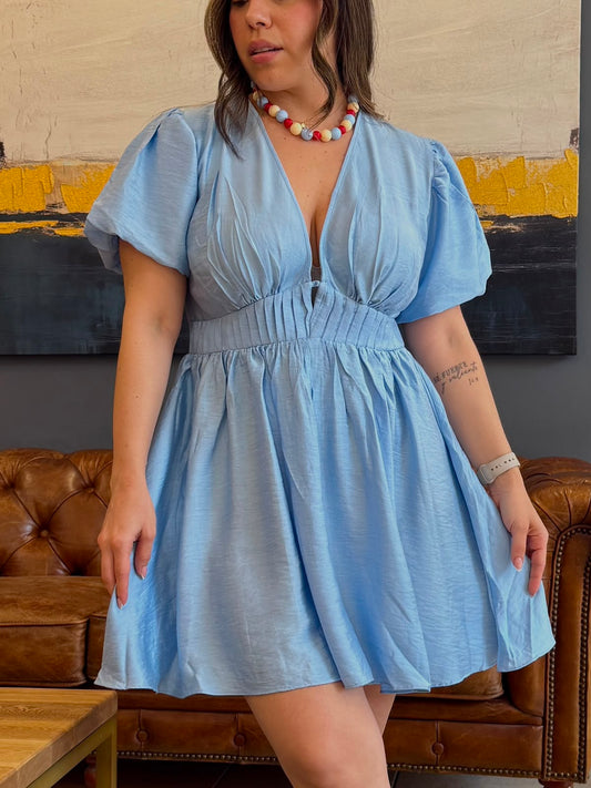 Vestido Matilda Celeste