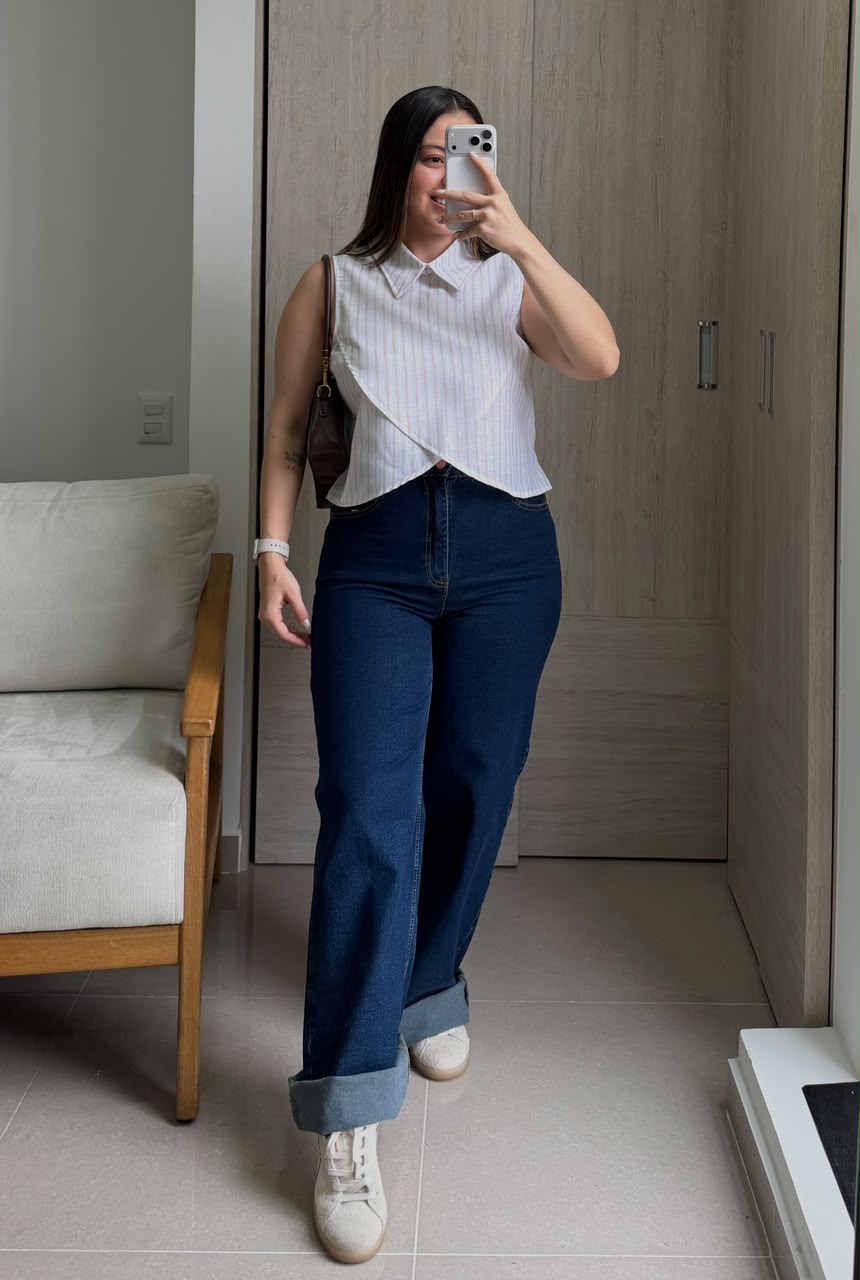 Blusa Sofia rayas Beige