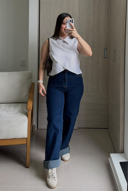 Blusa Sofia rayas Beige