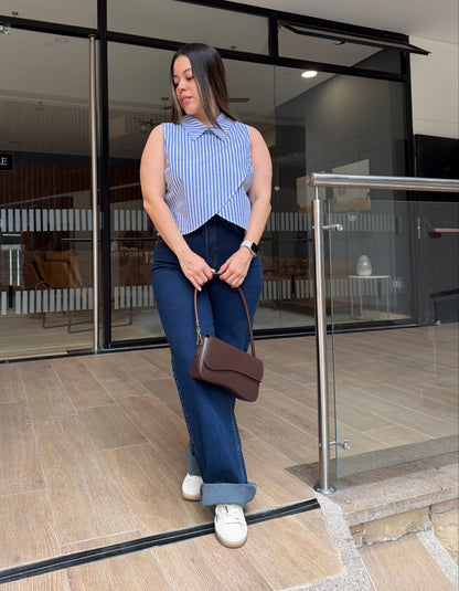 Blusa Sofia rayas Azules
